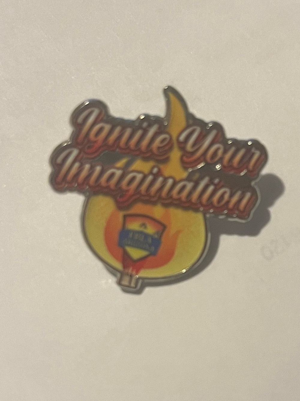 FBLA 2024 Nationals Ignite Your Imagination Decorative” Enamel Pin - with flame